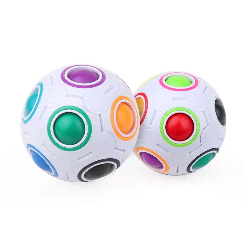 Regenboog Bal Puzzels Antistress Cube Voetbal Magische Kubus Educatief Speelgoed Voor Kinderen Adult Kids Stress Reliever Speelgoed