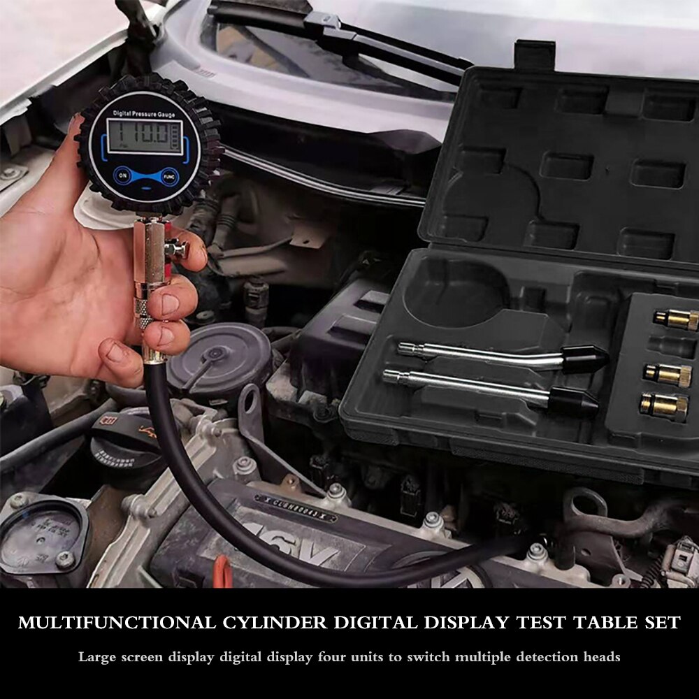 1pc Tester di compressione 0-200 PSI Kit Tester manometro motore Auto benzina Gas bombola Auto manometro moto