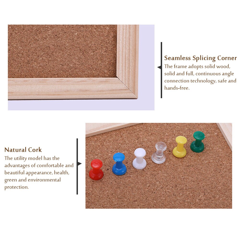 Message Wall Cork Board Hanging Home Decor Living Room With Frame DIY Office Classroom Background Kindergarten Photo Display