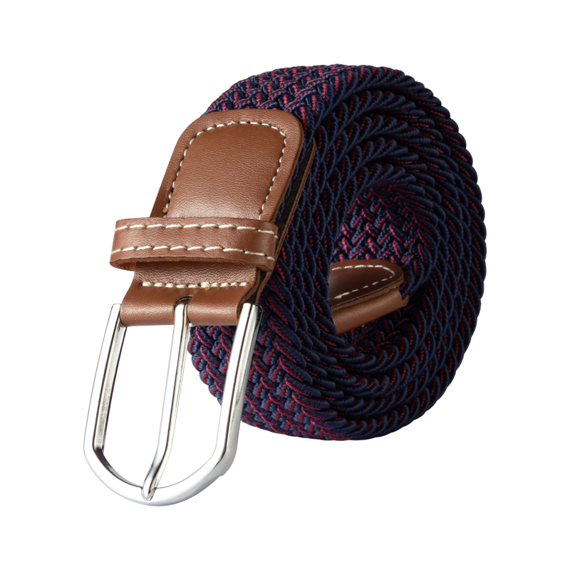 107/120/130CM femme élastique décontracté Stretch tissé ceinture unisexe toile ceintures élastiques pour femmes jean boucle ardillon hommes ceinture: Fuchsia / 130 cm