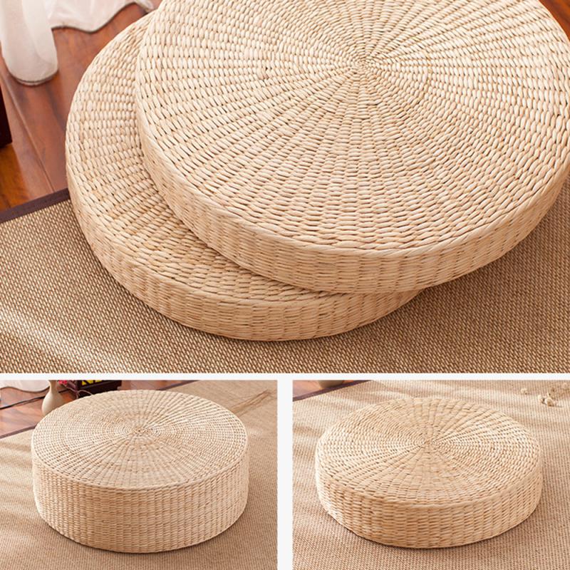40Cm Ronde Poef Tatami Vloer Kussen Zitkussen Stro Meditatie Rotan Theeceremonie Aanbidding Boeddha Pad Thicken Zachte Yoga mat