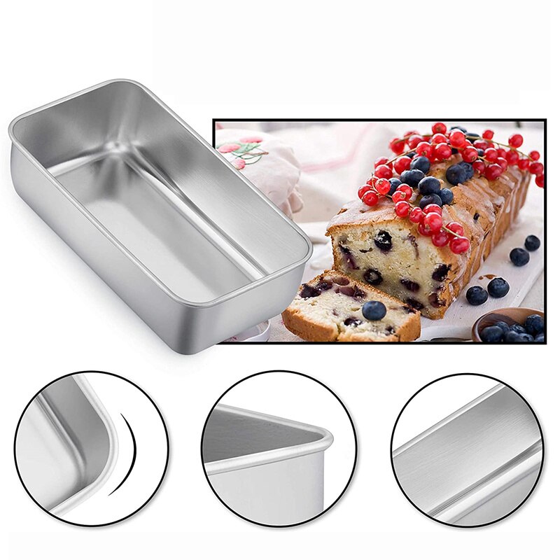 2 Maten Aluminium Toast Bakvorm Rechthoek Non-stick Cake Toast Mold Brood Brood Pan Thuis Keuken Bakken levert