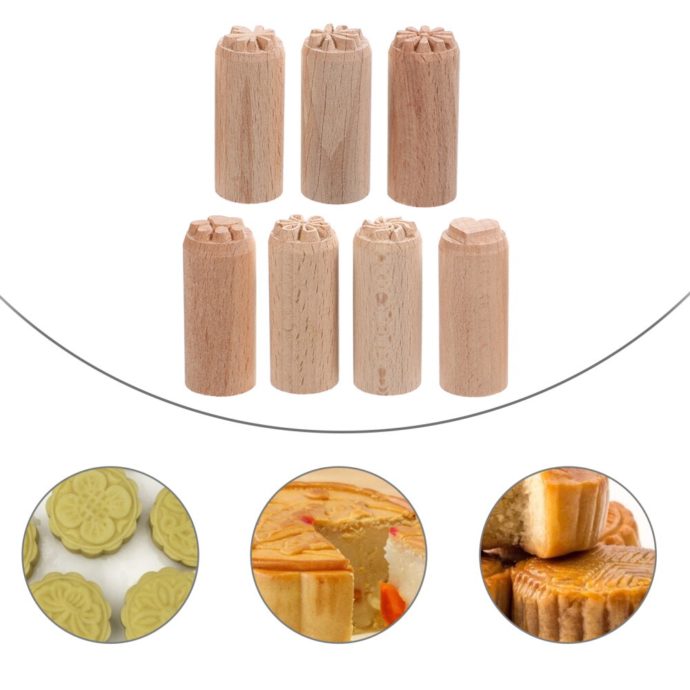 7/5 Pcs Wooden Clay Pottery Stamp Pottery Tool Wood Block Stamp Clay Decorative Stamp DIY Crafts Ideal