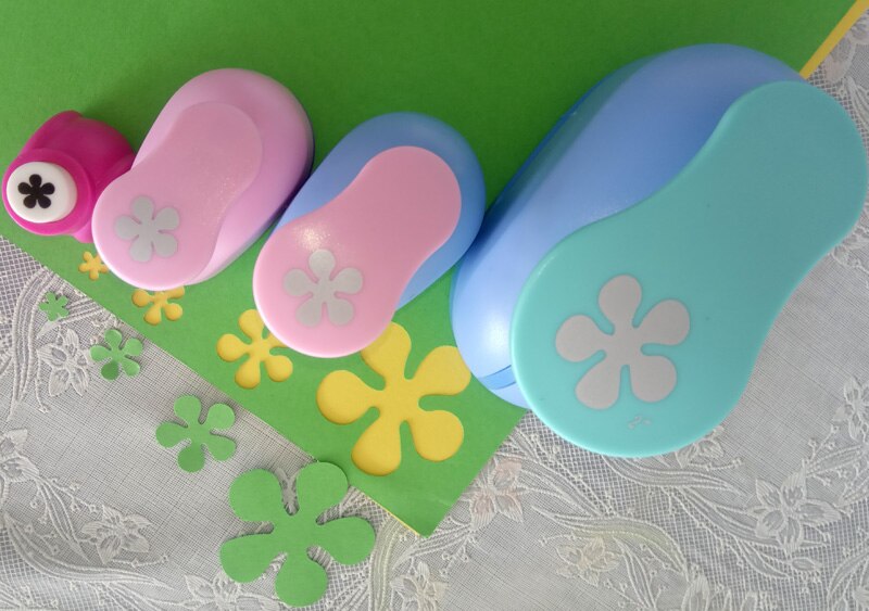Perforadora de pétalos de espuma EVA para manualidades, cortador de papel con forma de flores, para manualidades y manualidades, DIY, para escuela, (3/8 ",5/8",1 ",2")