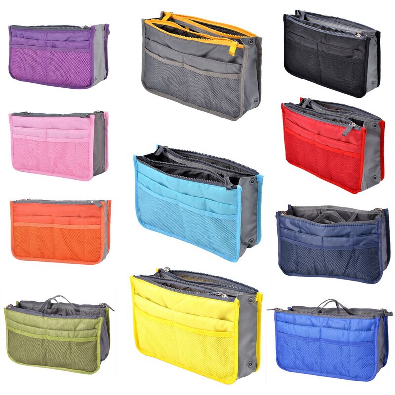 Urijk High Capacity Portable Useful Zipper Storage Bag Travel Handbag Women Cosmetic Storage Bag Organizer Makeup Casual