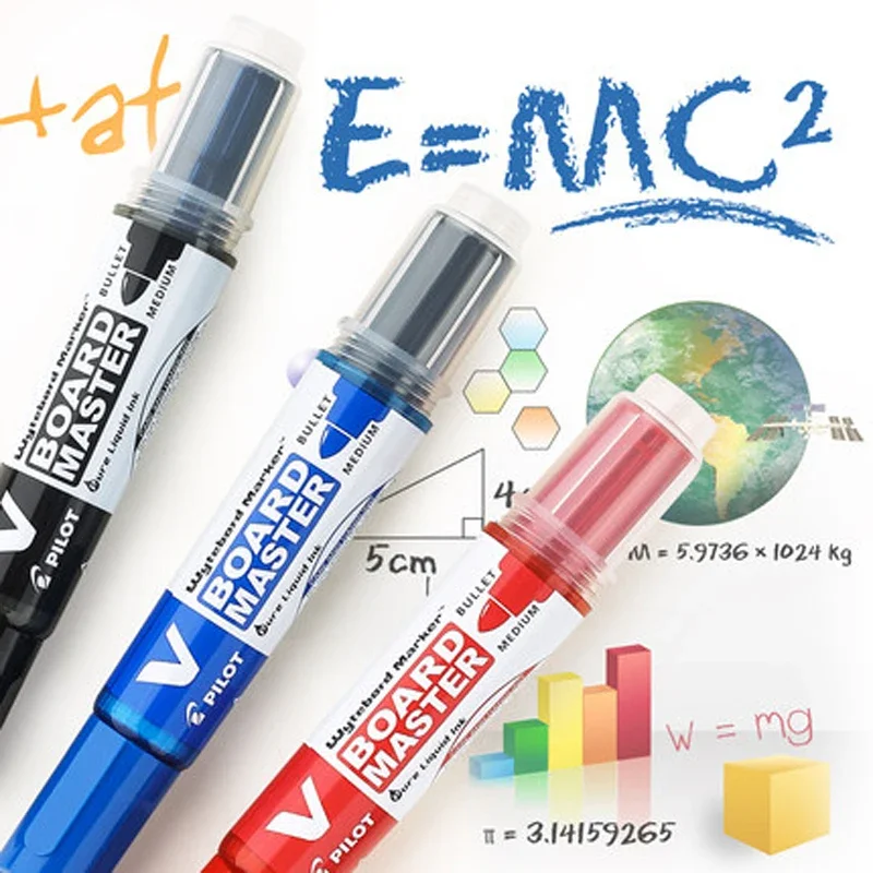 2pcs/lot Pilot Whiteboard Marker Ink or Exchangeable Ink-Bag Set, Water-borne Erasable Large Capacity V Board Master Mark Pens