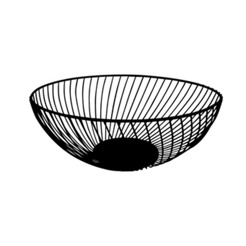 Cesta redonda para fruta de Metal estilo nórdico, cuenco recto Slash S/L para cocina, mesa de comedor, decoración para conservación de alimentos snacks: G