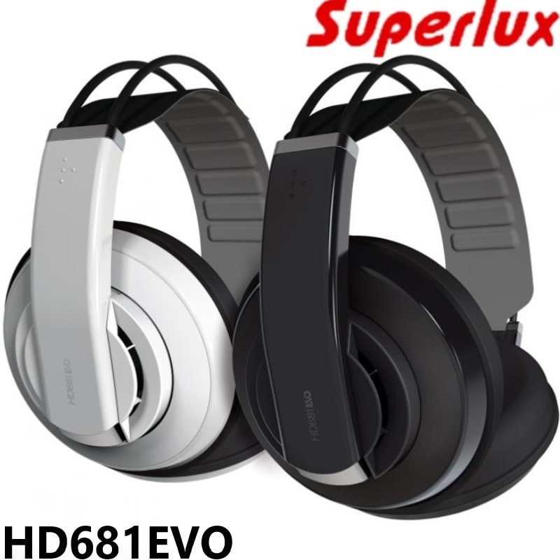 Superlux HD681 EVO Dynamic Semi-open Audio Monitoring Headphones Detachable Audio Cable Headset