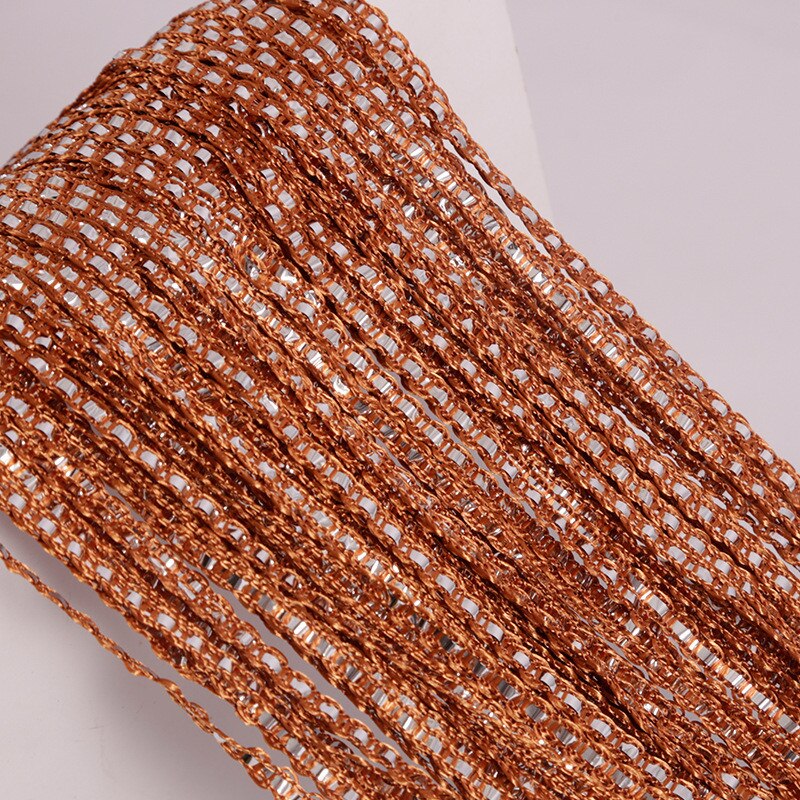 Rideau à cordes argenté avec pompon brillant, 100x200cm, diviseur de salon à la , décoration de mariage pour la maison, rideau de cuisine: 08