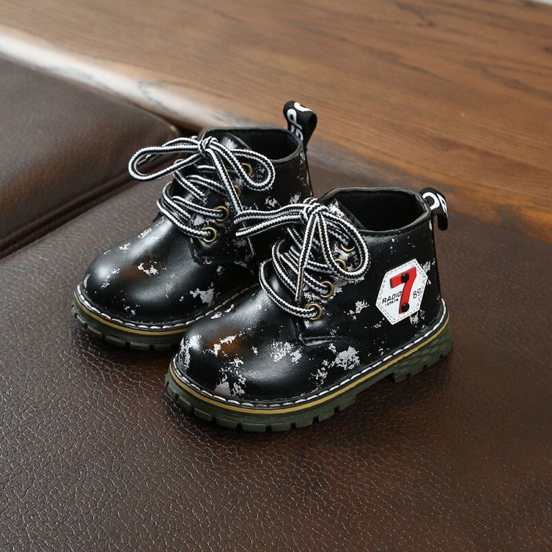 Warm Winter Baby Camo Snow Boots shoes PU Little Boys Girls Non-slip Soft Bottom Outdoor Boots Toddler Boys Martin Shoes