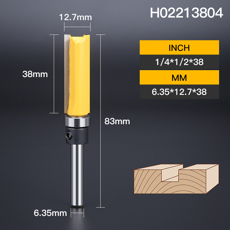 HUHAO Straight Milling Cutter Wood Router Cutters 3 Flutes Carbide End Mill CNC Slotting Trimming Router Bit Woodworking Tools: 33mm
