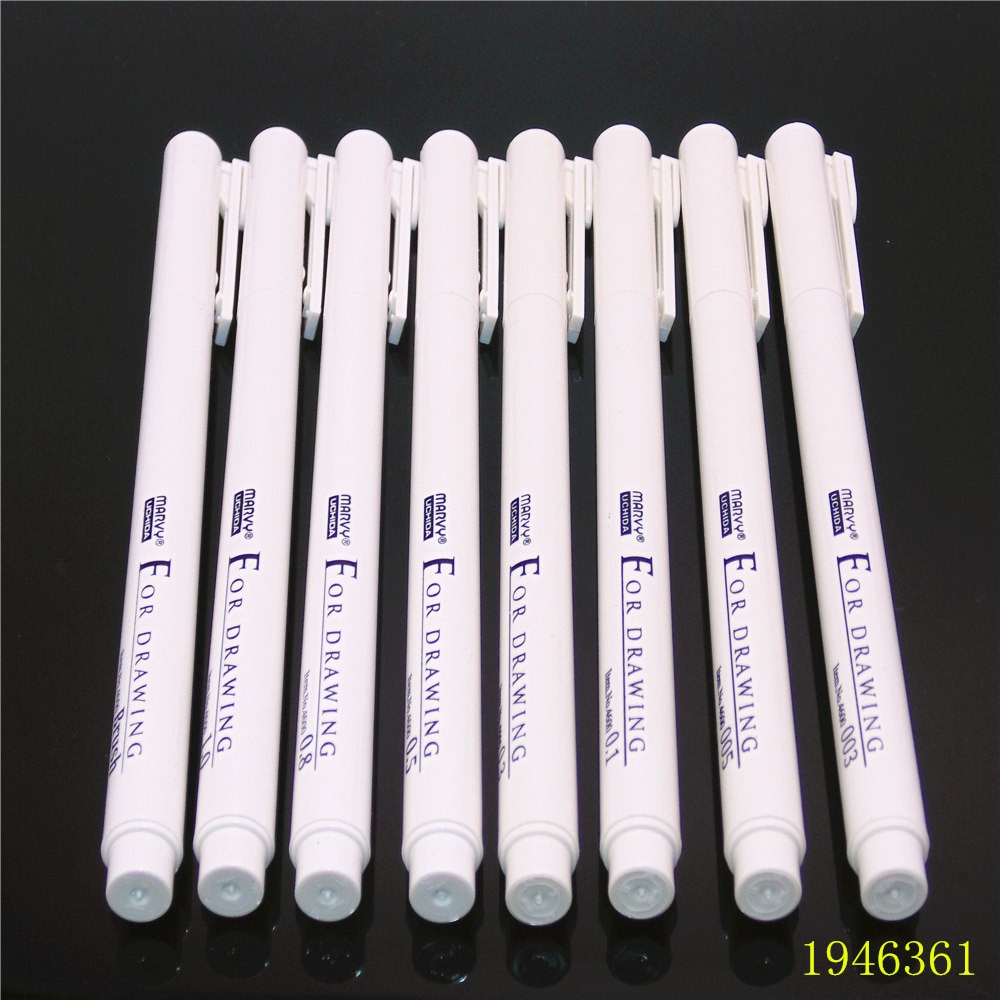 Marvy Art Markers Sketch Liner Brush 0.03mm/0.05mm/0.1mm/0.3/0.5/0.8/1.0mm Drawing Pen Comic Painting Art Supplies
