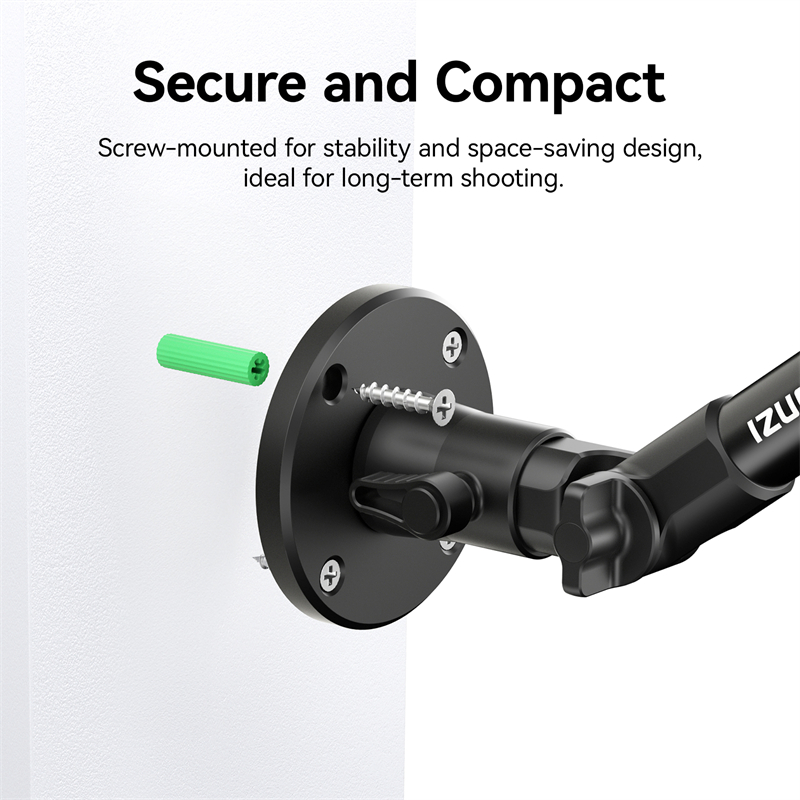 Ulanzi ZJ04 Heavy Articulated Magic Arm Camera Wall Mount with 360° Ball Head for DSLR Camera Overhead Video Webcam Tablet Phone