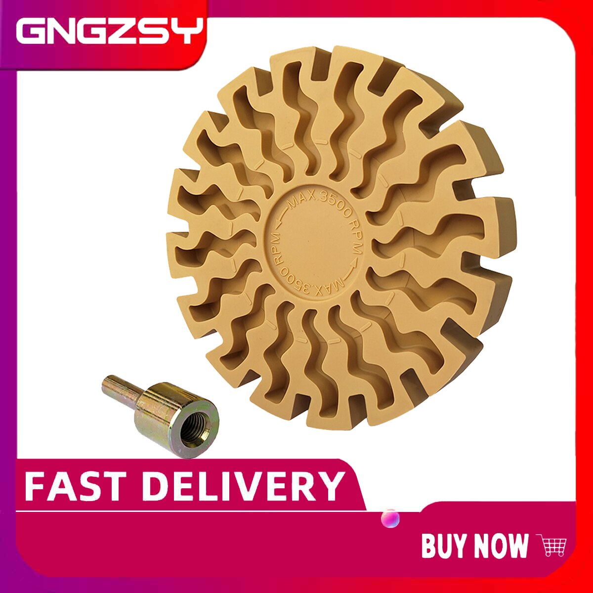 Eraser Wheel Decal Remover for Sticker and Adhesive Removal Rubber Disk with Power Drill