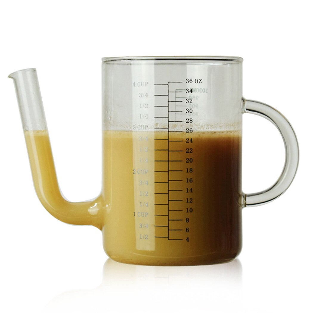 34 unzen Soße Öl Suppe Fett Separator Fett Öler Filter Sieb Schüssel Heimat Küche Kochen Werkzeuge Öl Suppe Fett Separator