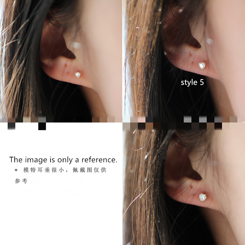 925 Sterling Zilveren Oorbel Mode Persoonlijkheid Zirkoon Onregelmatige Mini Mooie Stud Oorbel Wilde Trend Vrouw Meisje Oor Sieraden