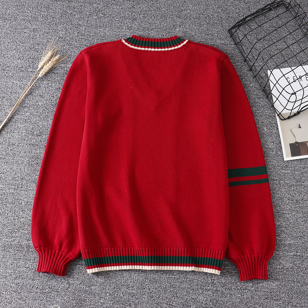 Jule rød sweater japansk jk uniform løs sweater/vest pullover vest blød pige pige par efterår og vinter toppe