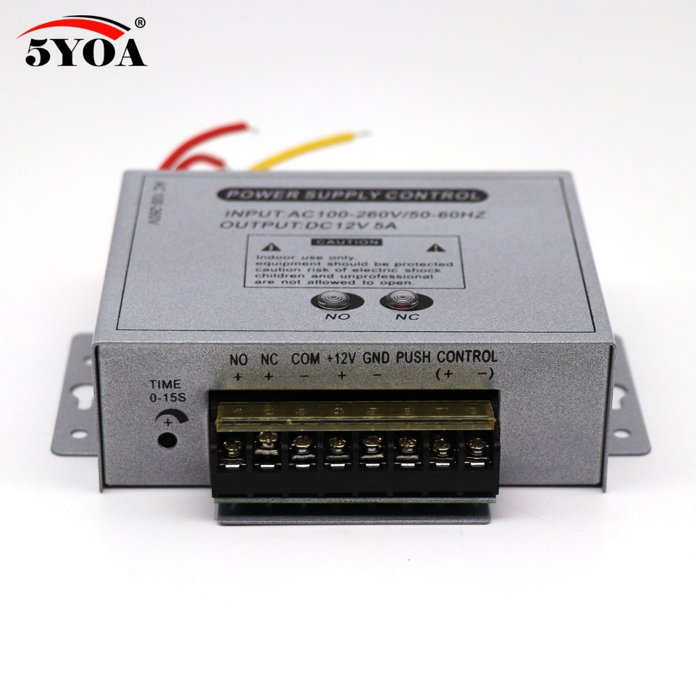 Access Control Power Supply 12V 5A High End Door RFID Fingerprint Supplier Adapter Covertor System Machine DC AC 100~260V