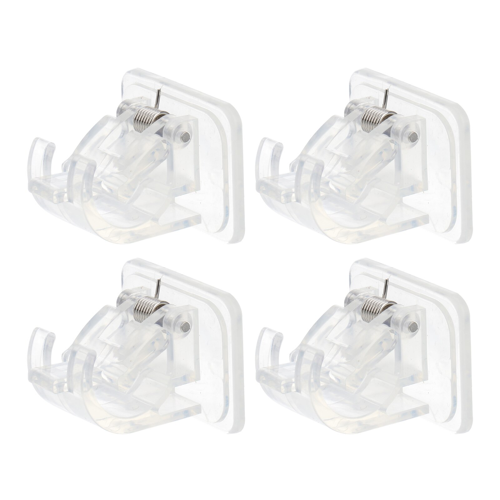 4 Stuks Plastic Gordijn Staaf Opslag Houders Gordijn Rod Clips Handdoek Staaf Ondersteunt