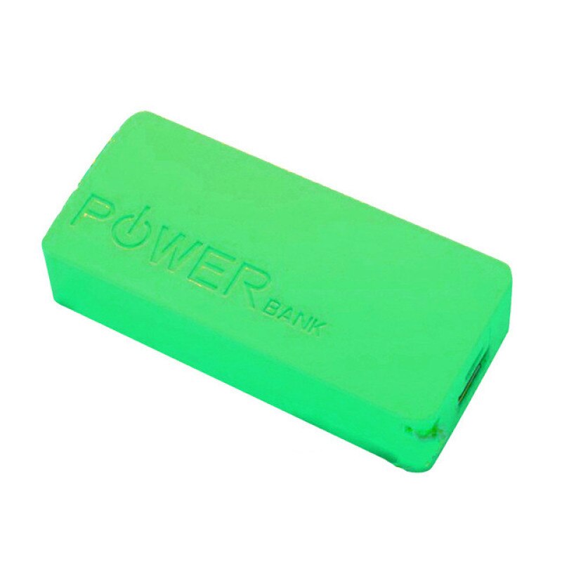Power Bank Case 5V Diy 2*18650 Batterij Case Opbergdoos Batterij Houder Opladen Doos Voor Iphone Mobiele telefoon Lading Draagbare: green