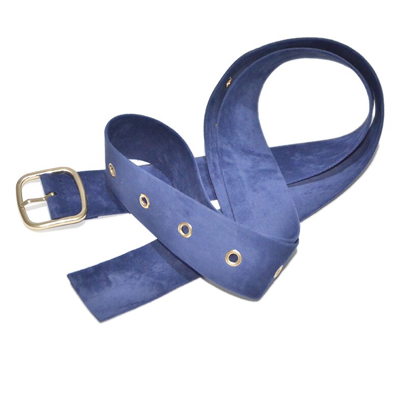 Brede Riem Vrouwelijke Jurk Riemen Versier Tailleband Gold Pin Gesp Fluwelen Riem Party Riem Zwart Flanel Vrouwen: Blauw