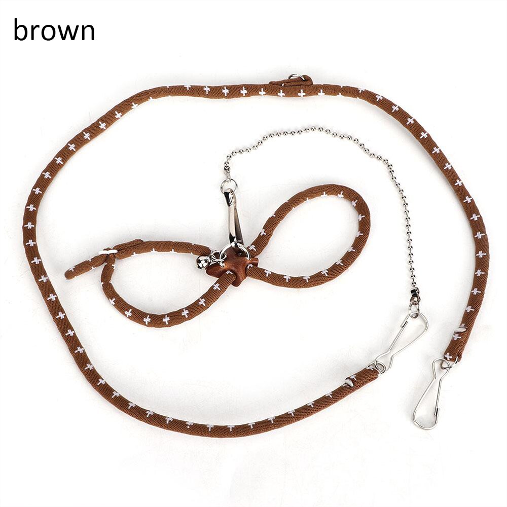 Hamster Accessoires Nylon Kraag Rat Muis Leash Cavia Eekhoorn Fret Finder Kleine Dier Outdoor Halstertouw Pet Producten: brown