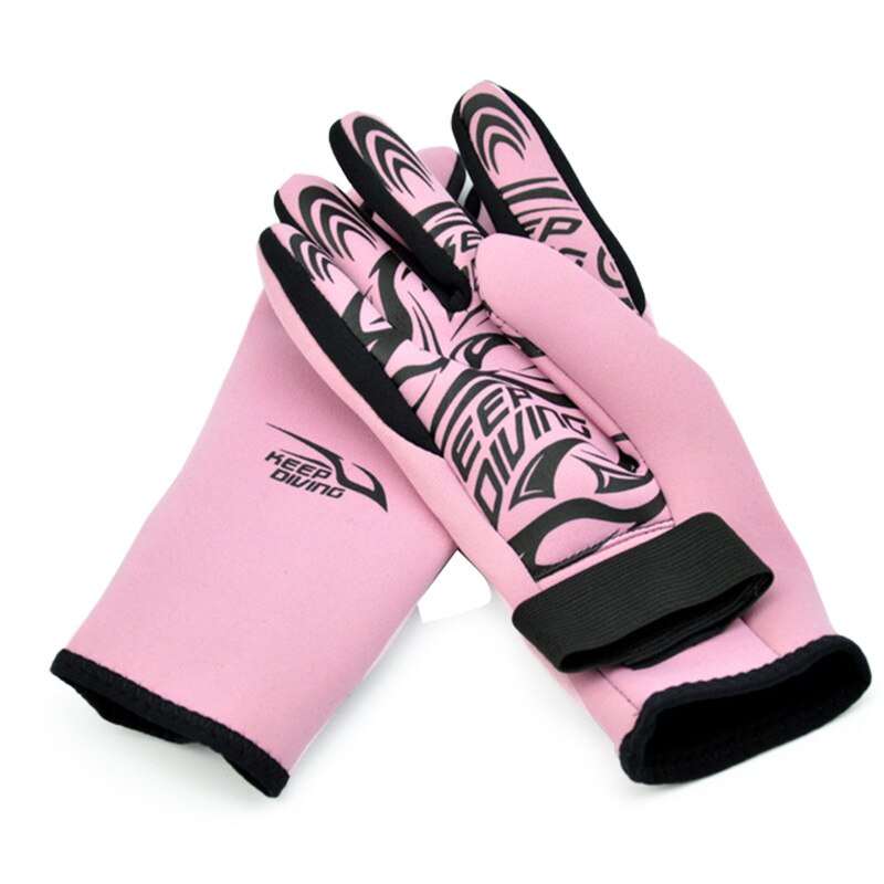 Perfect Fit 2 MM Neopreen Professionele Duiken Handschoenen Warm En antislip Snorkelen Apparatuur Wetsuit Nat pak: Roze / S