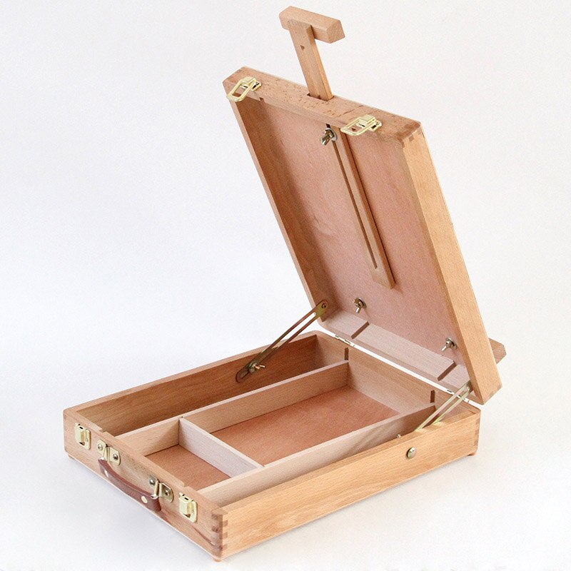 Portable Sketch Easel Wooden Desktop Easel Artist Desktop Drawing Board Standing Easel Watercolor Oil Painting Art Supplies