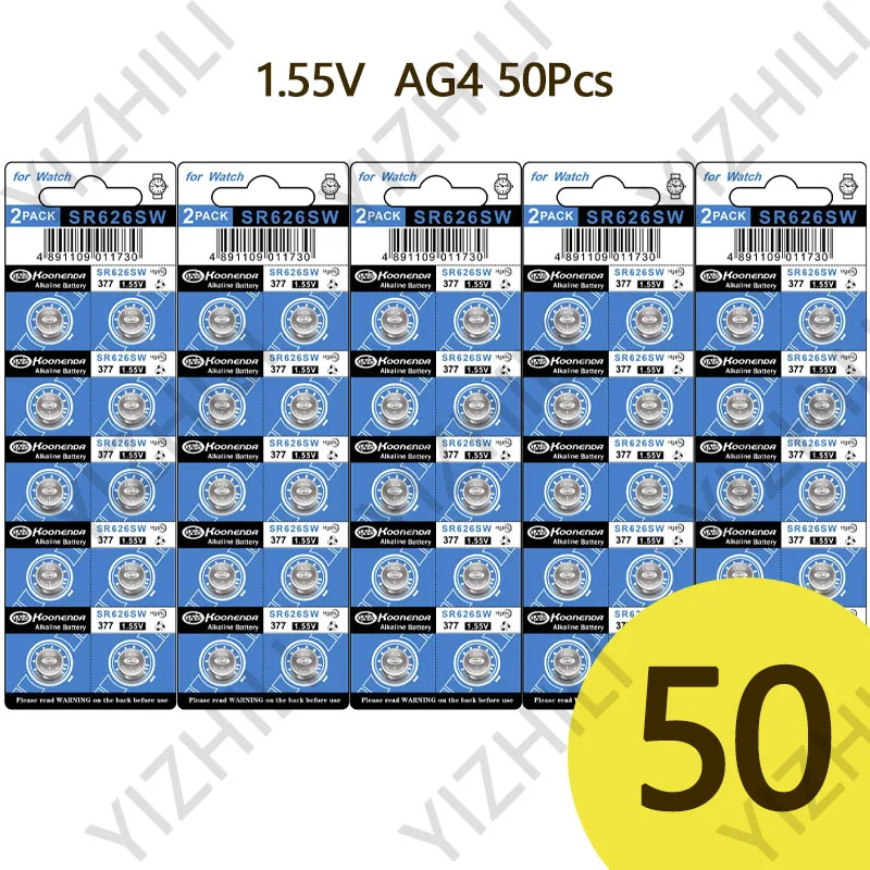 1.55V AG4 LR66 377 LR626 L626F SR626SW 377A 100% oryginalny przycisk baterii do zegarka elektroniczny zegar ruch prezenty: green