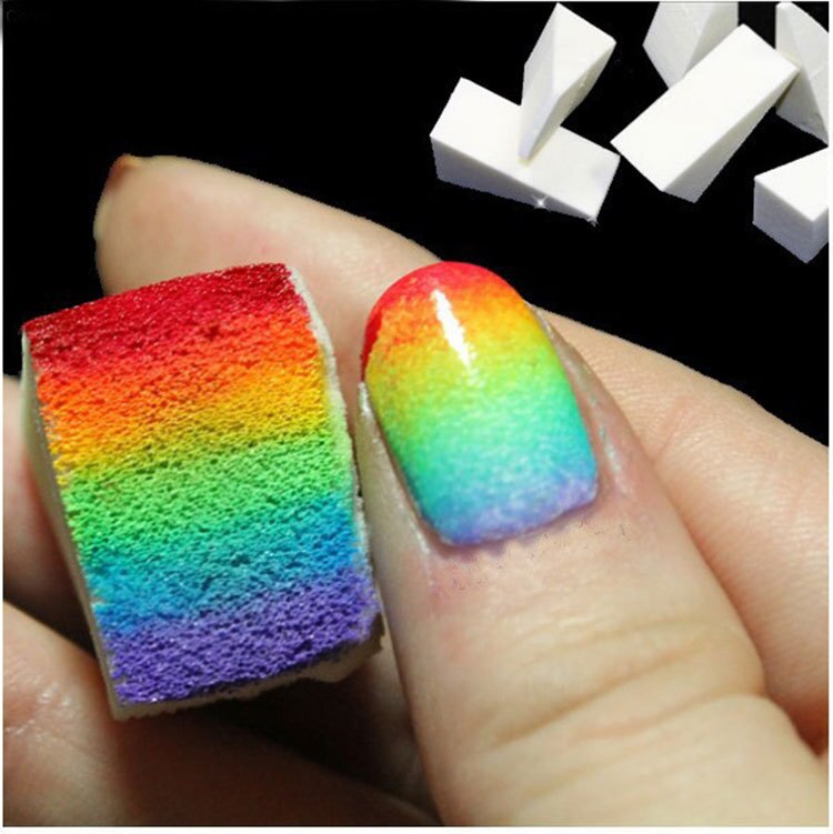 8pcs Gradient Nails Soft Sponge for Color Fade Natural Magic Simple Nail Manicure Nail Art Tools