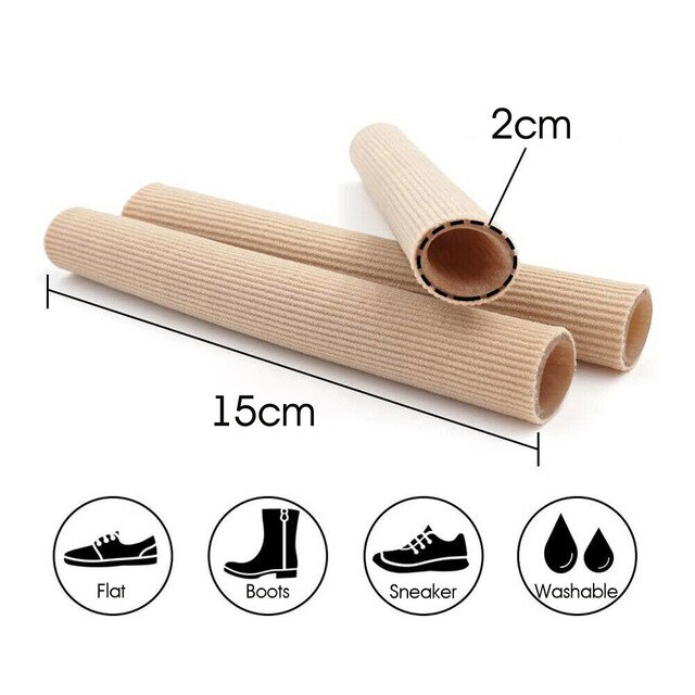 Protector de dedos de los pies de tela, tubos separadores, alivio del dolor de manos y pies, vendaje suave, herramientas para el cuidado de los pies, herramientas de protección de callos, 1 ud.: Verde claro