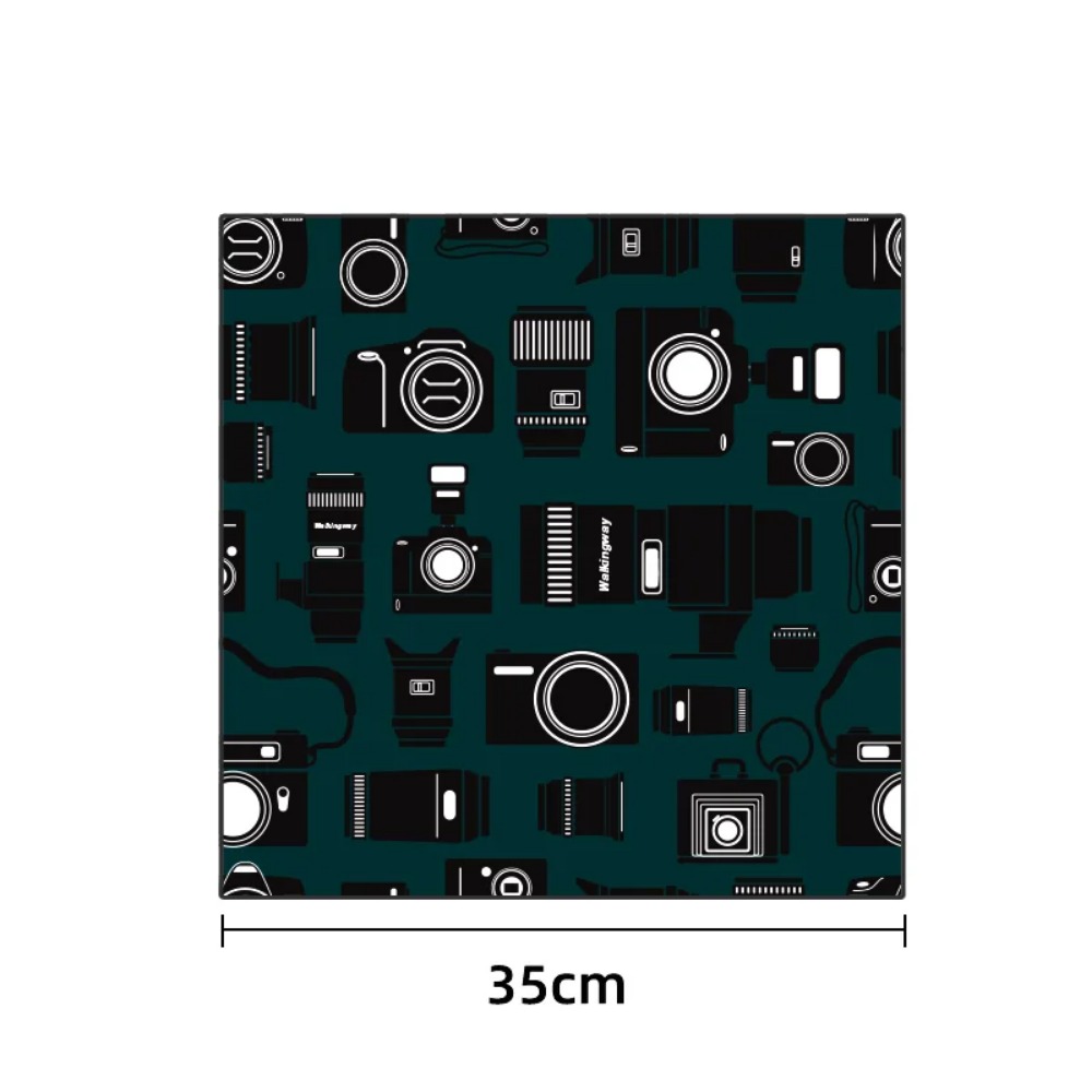 Cameralens Beschermende Wrap Doek Cosmetica Tas Opbergdoek Vrouwelijke Toilettas Kit Tas Magische Opvouwbare Doek SLR Lens Opbergtas: Donkergrijs