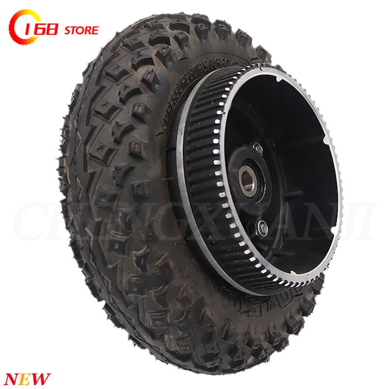 Electric skateboard wheel chair pneumatic hand cart 200X50 off-road wheel with drive gear and inner and outer tiresTyre