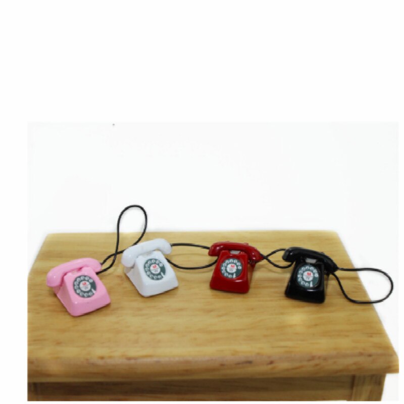 1:12 schaal bjd mini thuis bekabelde telefoon poppenhuis miniatuur speelgoedpop