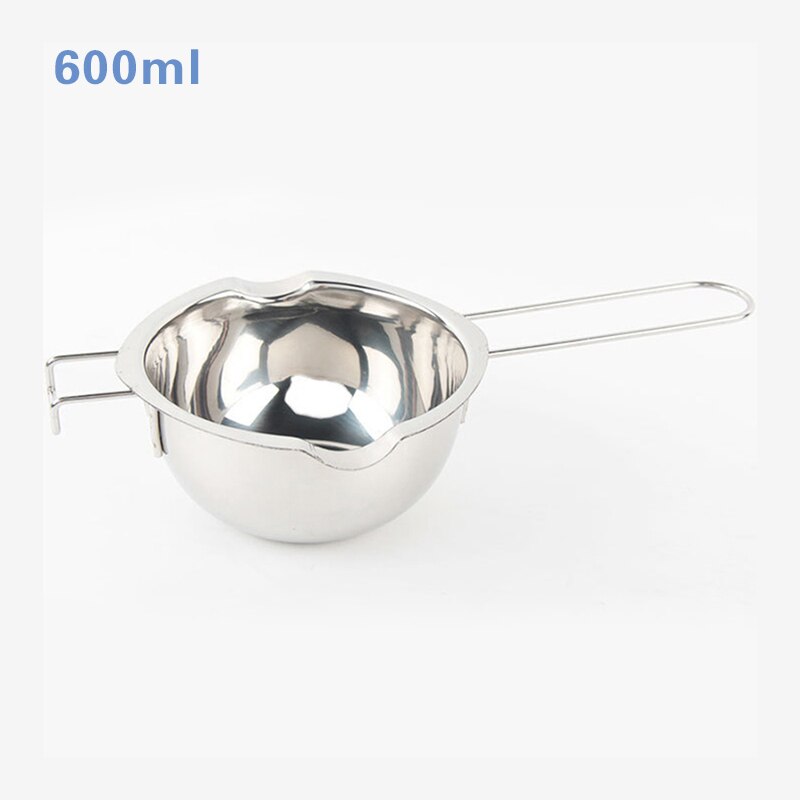 Chocolate Melting Pot Stainless Steel Milk Melter Tank Anti-Scald Candy Melting Bowl Multifunctional Cheese Butter Heating Pots: 600ML