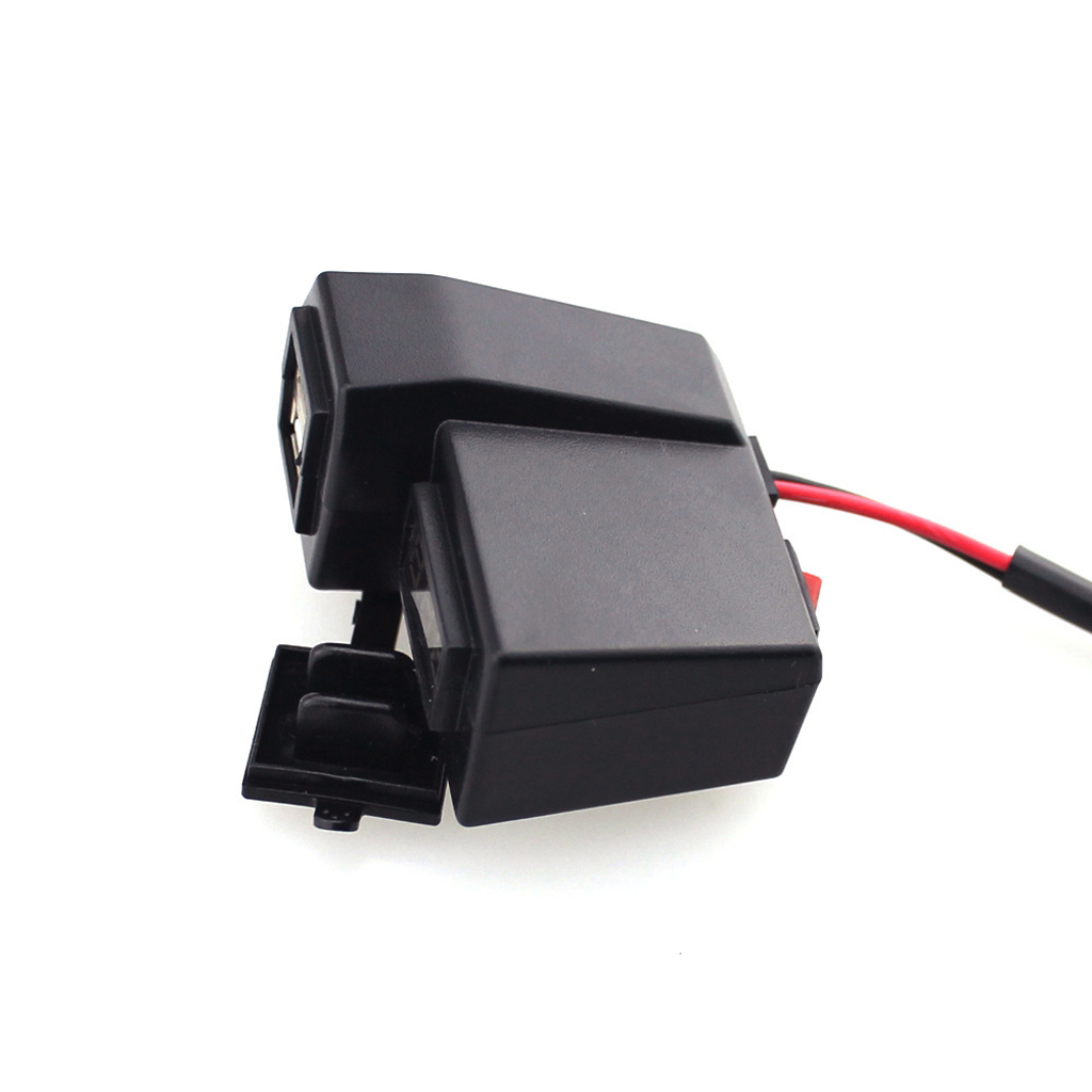 Motorcycle Twin USB Power Supply Socket Adaptor 12v Weatherproof + Red LED Digital Voltmeter