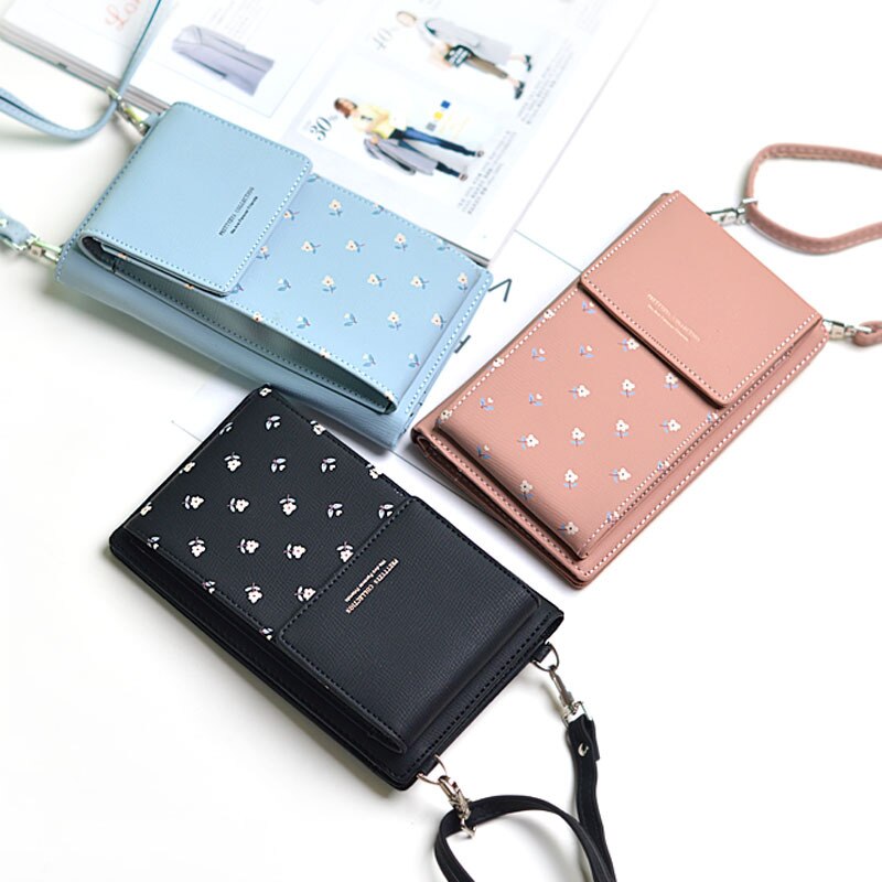 Mini bolsos de hombro tipo bandolera para mujer, bolso multifuncional con flores para teléfono móvil, Bolso pequeño para mujer, bolso bandolera para mujer