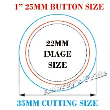 Nowy ręczny ręczny okrągły na 1 "25mm przycisk (rzeczywisty rozmiar cięcia 35MM) papierowy wycinak graficzny robić zawodowiec przycisk producent