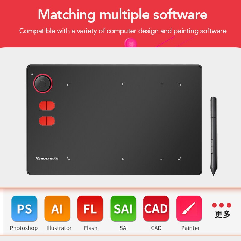 TISHRIC – tablette graphique G20, avec stylet XP, pour dessin OSU, Wacom, 8192 niveaux de pression