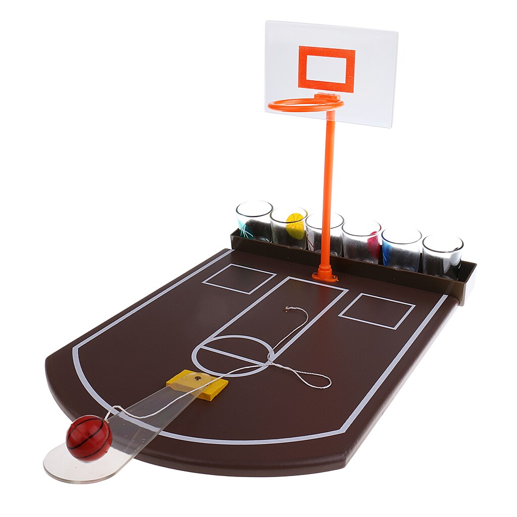 Mini Tabletop Basketball Shot Glass Drinking Game for Family Party Fun