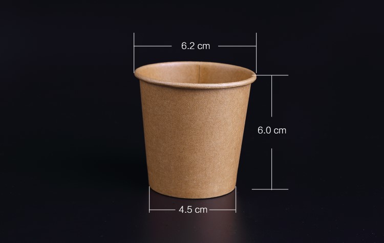 100 stks/pak 100ml Kleine Kraftpapier Cups Wegwerp Koffie Kopjes Dikke Papier Beker Voor Warme Drinken Feestartikelen