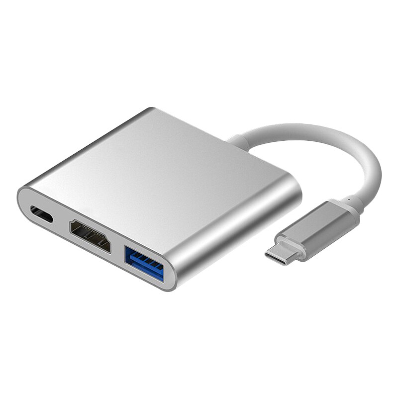 Type C Naar Hdmi Type C Pd USB3.1 2K/4K Adapter Converter Kabel Hd 1080P 3 in 1 Type C Hub Docking Station