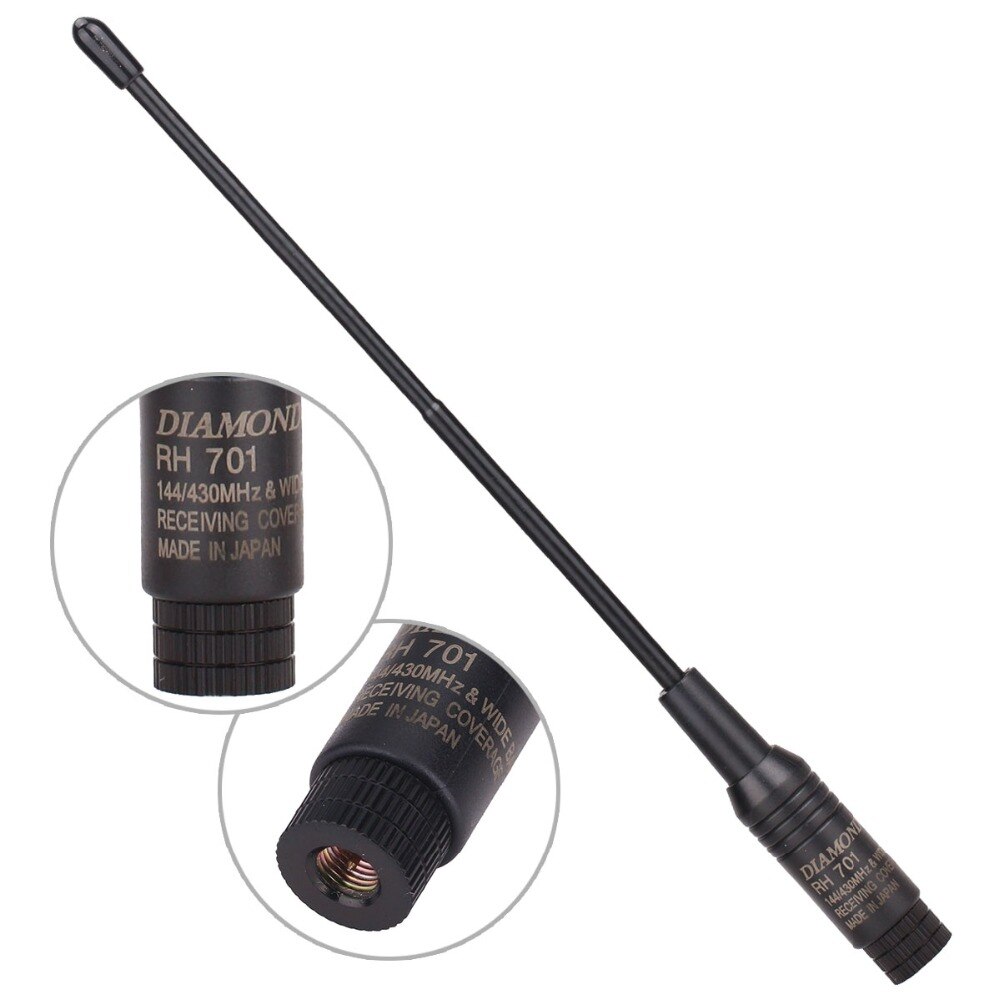 2 Stuks Diamond RH701 Sma-Male Dual Band Uv 144/430 Mhz RH-701 Antenne Voor Yaesu VX-6R Tyt TH-UV8000D Wouxun Walkie Talkie RH701