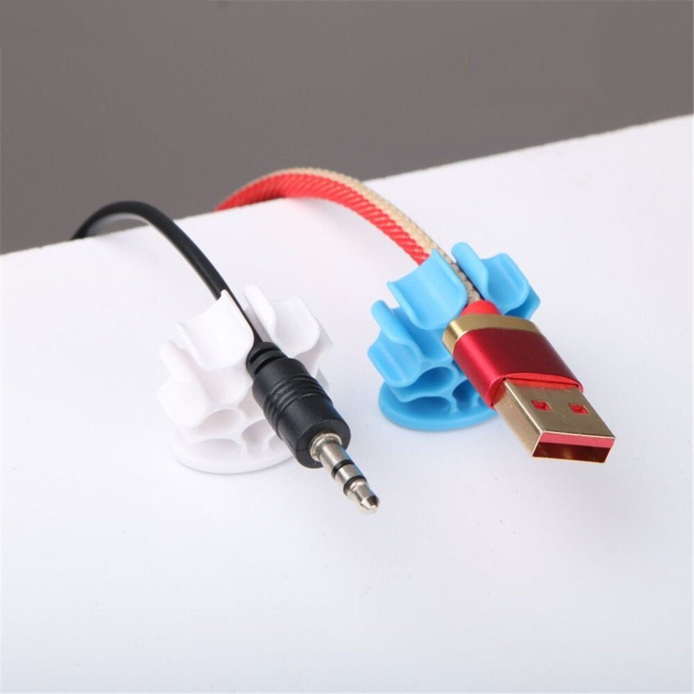 1pc nyhet abs kabelspolare enfärgad kabel arrangör tråd insvept sladd kontors hörlurar förvaringshållare linje fixer skrivbordsuppsättning
