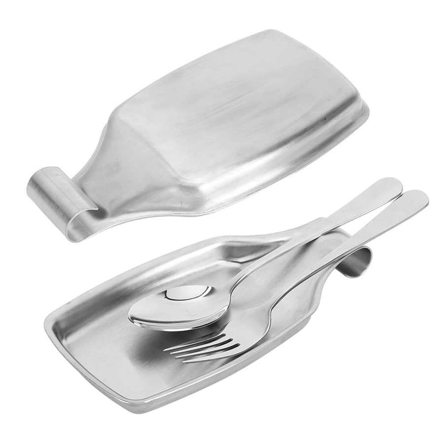 restaurante tray Stainless Steel Spoon Rest Spatula Soup Ladle Buffet Storage Stand Tray Kitchen Cooking Utensils