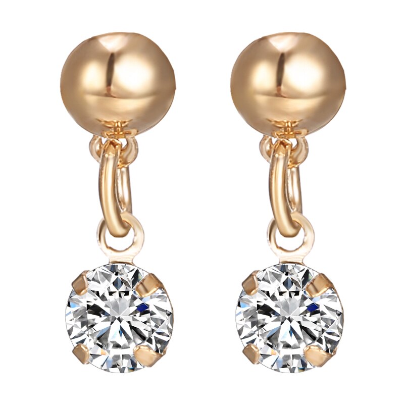 Mode Vrouwen Sieraden Set Crystal Gold Plated Hanger Ketting Stud Oorbel Ring Bloem Blad Wedding Accessoires