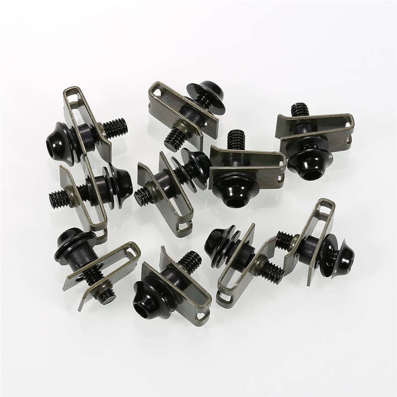 10 Uds. Tornillos de aluminio para motocicleta M5, tornillos de sujeción, Tuercas de resorte, accesorios para motocicletas, tuercas y pernos metálicos para camiones y automóviles