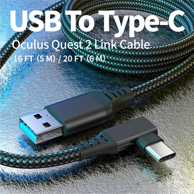 Voor Oculus Quest 2 Link Kabel 5M Usb 3.0 Quick Charge Kabels Voor Quest2 Vr Data Transfer Fast Kosten vr Headset Accessoires