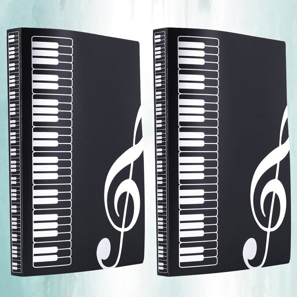 2Pcs Office Folder File Folder Organizer Paper Document Holders School Office Supplies with 40Pcs Inside Pages (B