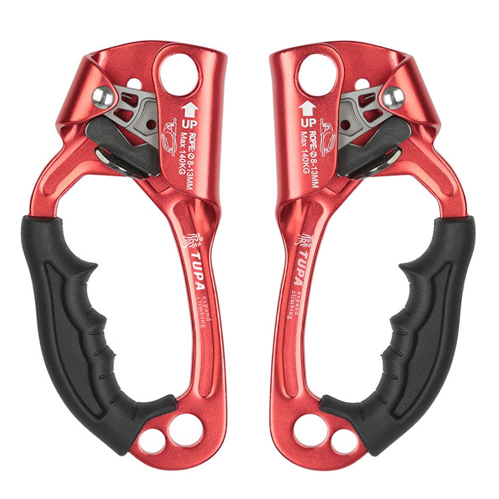 Climbing Hand Ascender Right Left Rappelling Gear Equipment Aluminum Alloy Rope Clamp For Fire Rescue Rock Mountaineering Tool